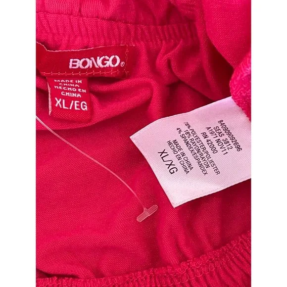 Bongo Women's Pink Ruffle Trimmed Strapless Midi Dress - Picture 8 of 8